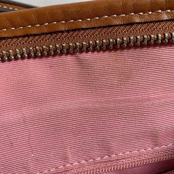 COACH F10944 Signature Logo Jacquard Suede Pink Shoulder Crossbody Bag + Tag - Picture 13 of 13